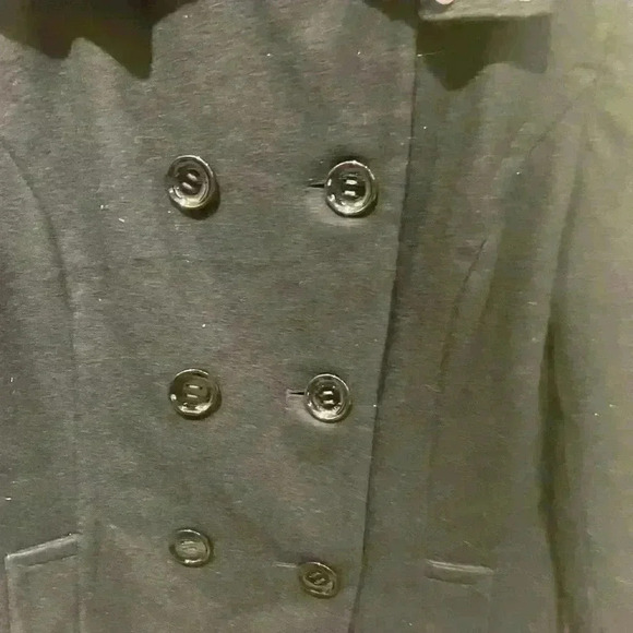 Calvin Klein Sz 6 Black Women's Peacoat - Picture 3 of 4